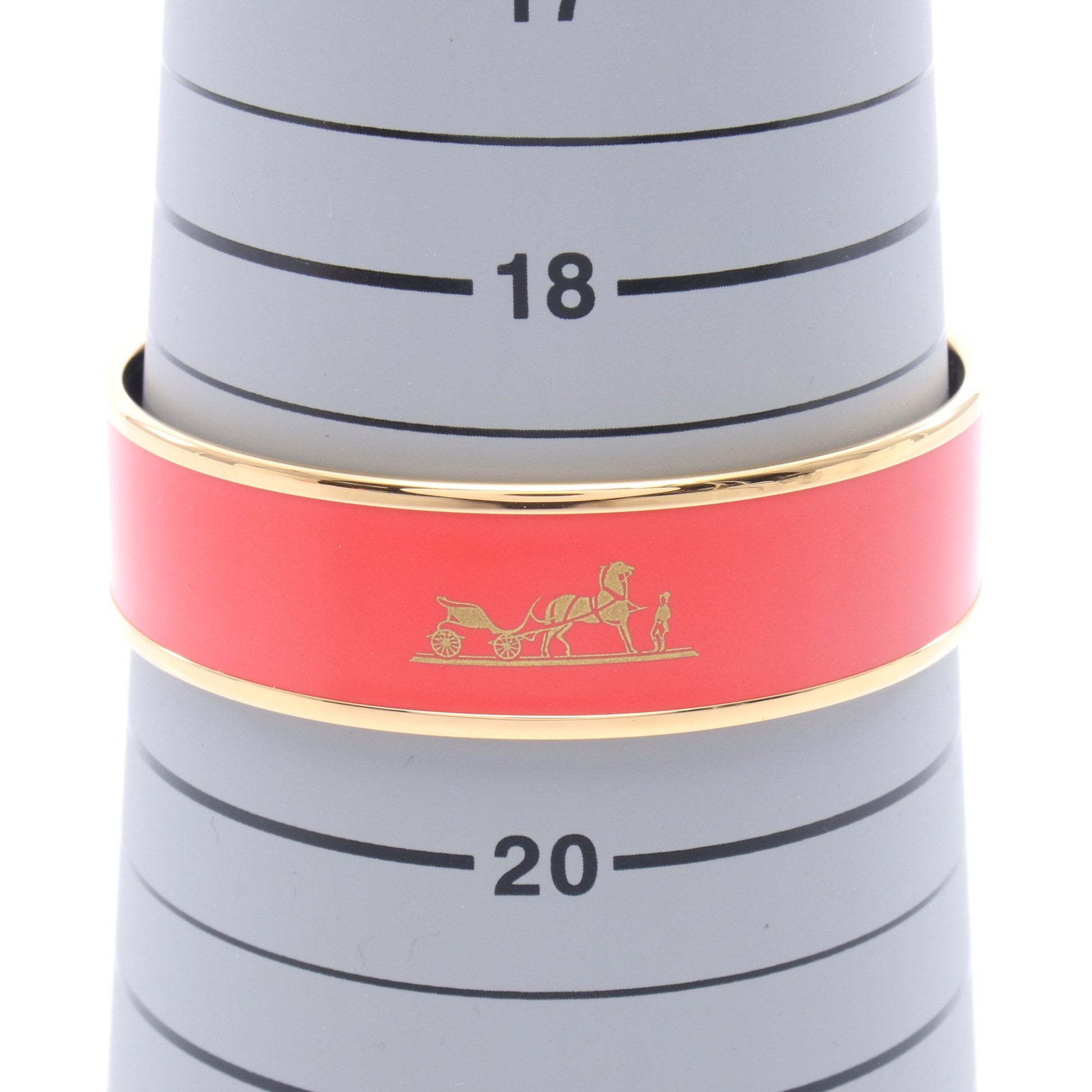 エマイユGM バングル GP 七宝 ピンクレッド ゴールド エルメス アクセサリー HERMES