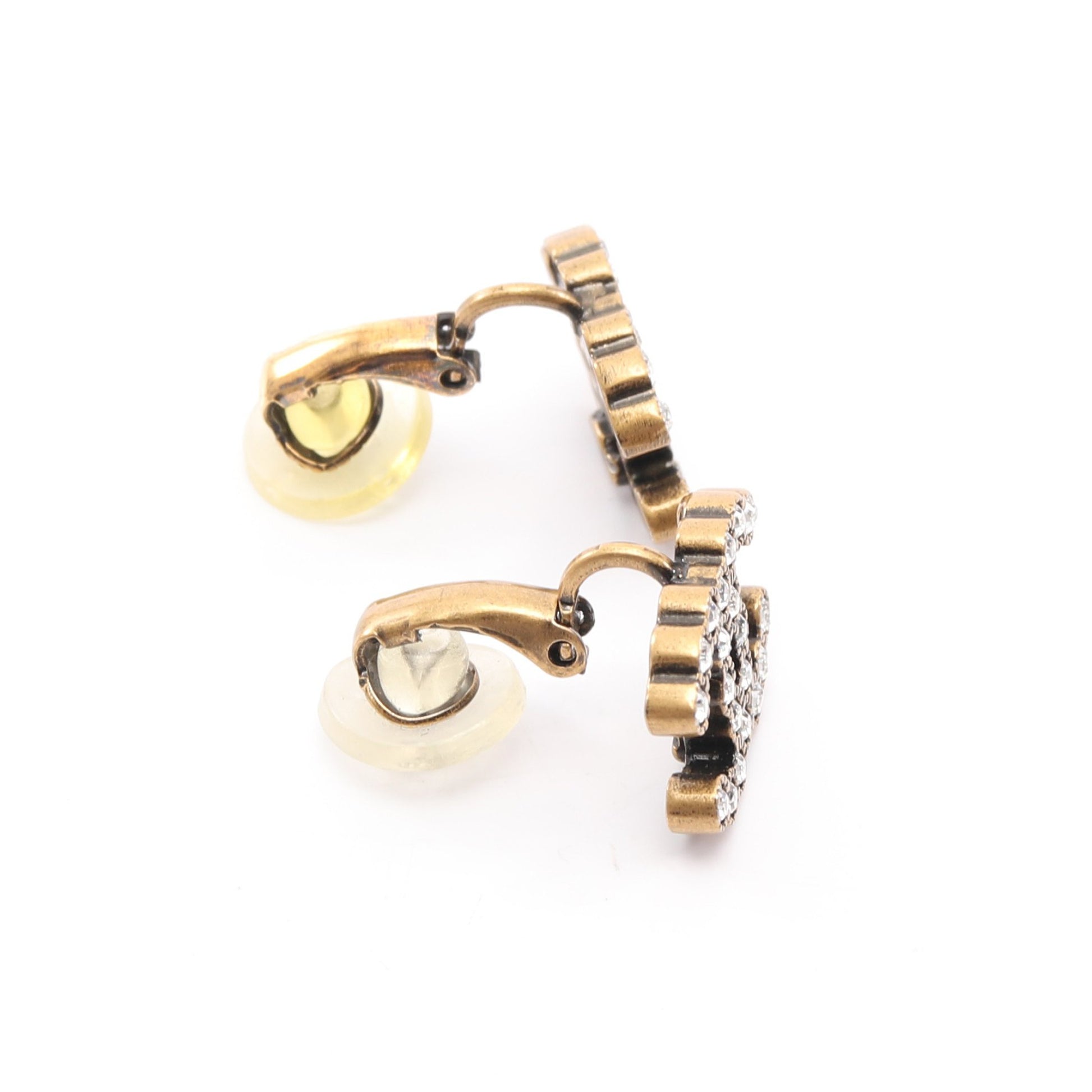 ココマーク イヤリング GP ラインストーン ゴールド クリア B20S シャネル アクセサリー CHANEL