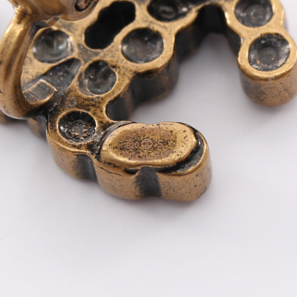 ココマーク イヤリング GP ラインストーン ゴールド クリア B20S シャネル アクセサリー CHANEL