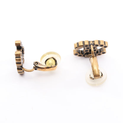 ココマーク イヤリング GP ラインストーン ゴールド クリア B20S シャネル アクセサリー CHANEL
