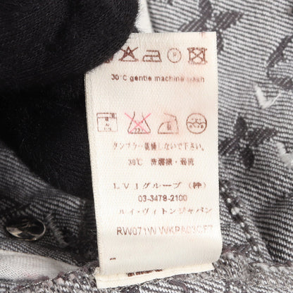 モノグラム クロップド デニムパンツ コットン グレー ルイヴィトン