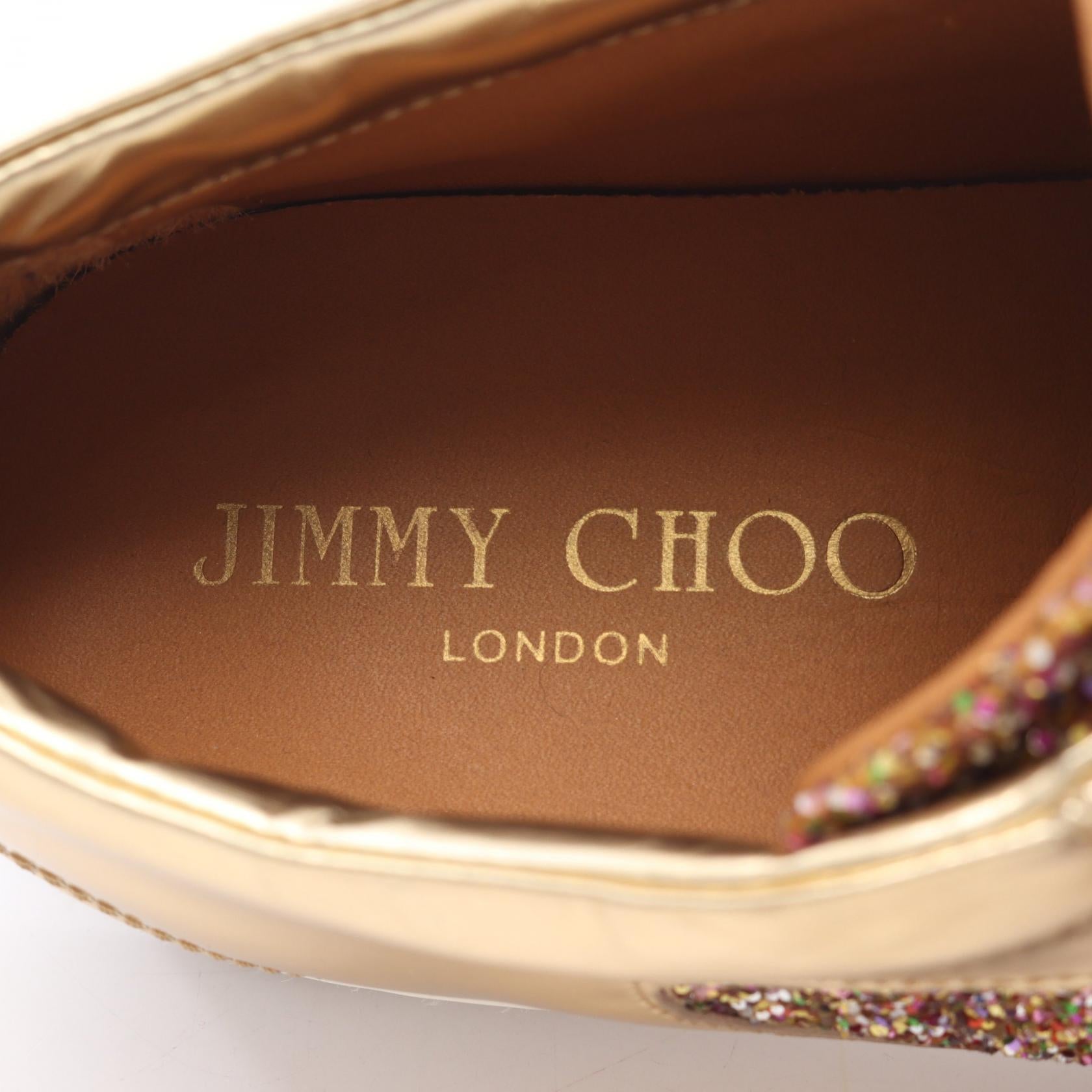 MIAMI グリッター スニーカー ファブリック ゴールド マルチカラー ジミーチュウ シューズ JIMMY CHOO