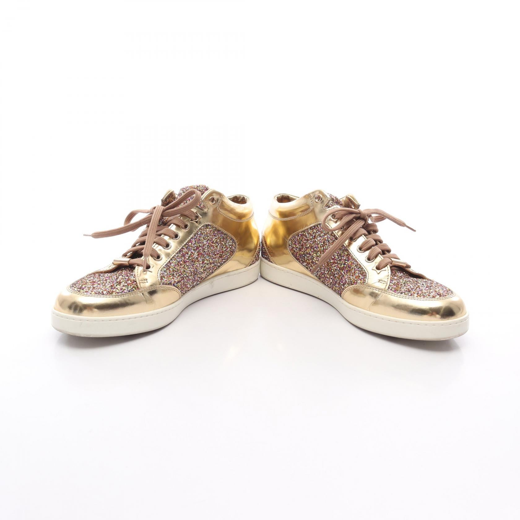 MIAMI グリッター スニーカー ファブリック ゴールド マルチカラー ジミーチュウ シューズ JIMMY CHOO