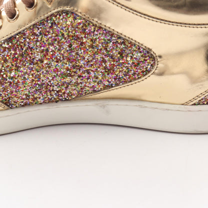MIAMI グリッター スニーカー ファブリック ゴールド マルチカラー ジミーチュウ シューズ JIMMY CHOO