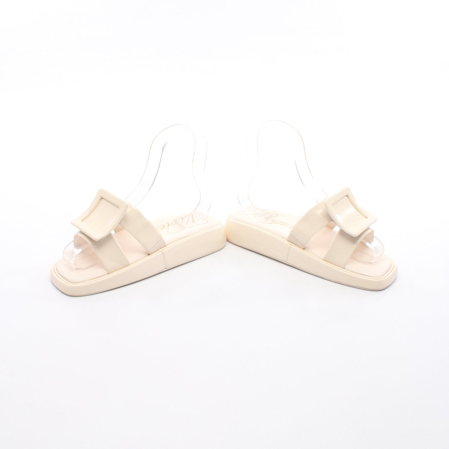 スライドサンダル エナメルレザー アイボリー ロジェヴィヴィエ シューズ Roger Vivier