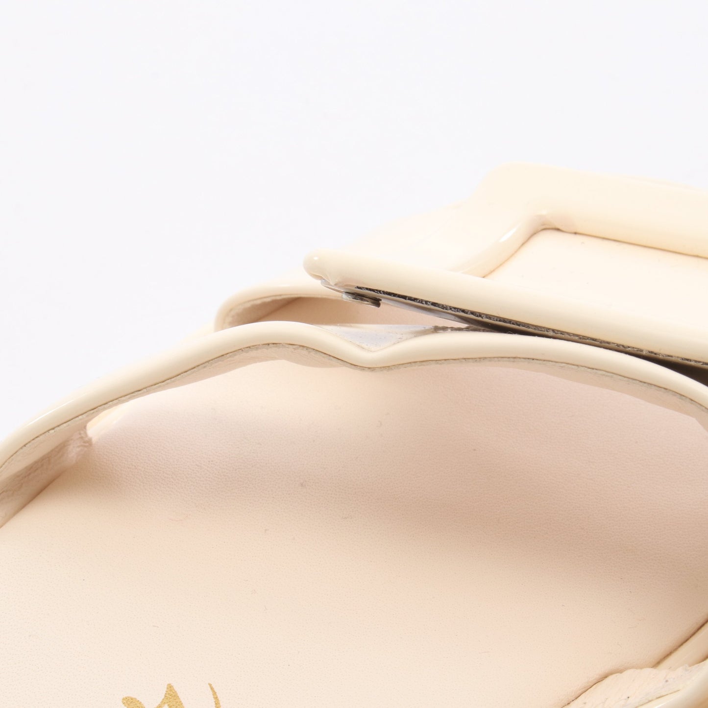 スライドサンダル エナメルレザー アイボリー ロジェヴィヴィエ シューズ Roger Vivier
