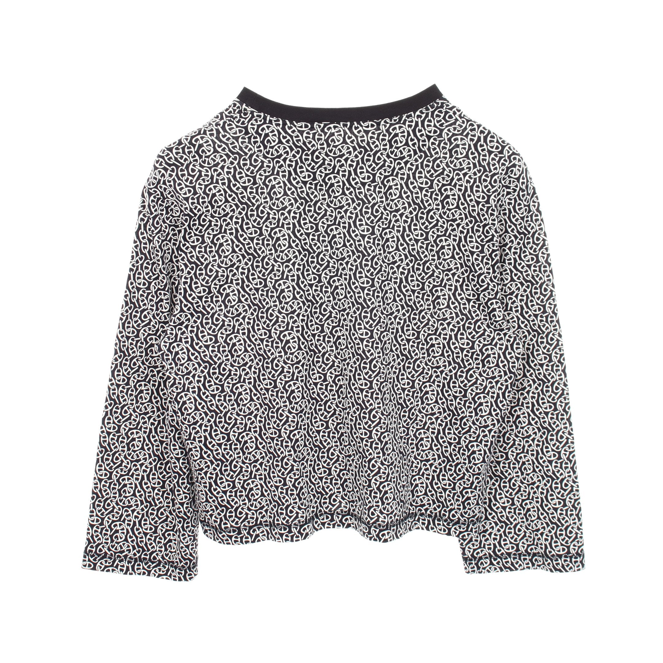 Naoussa Chaine ナウサ シェーヌプリント クルーネック 長袖Tシャツ