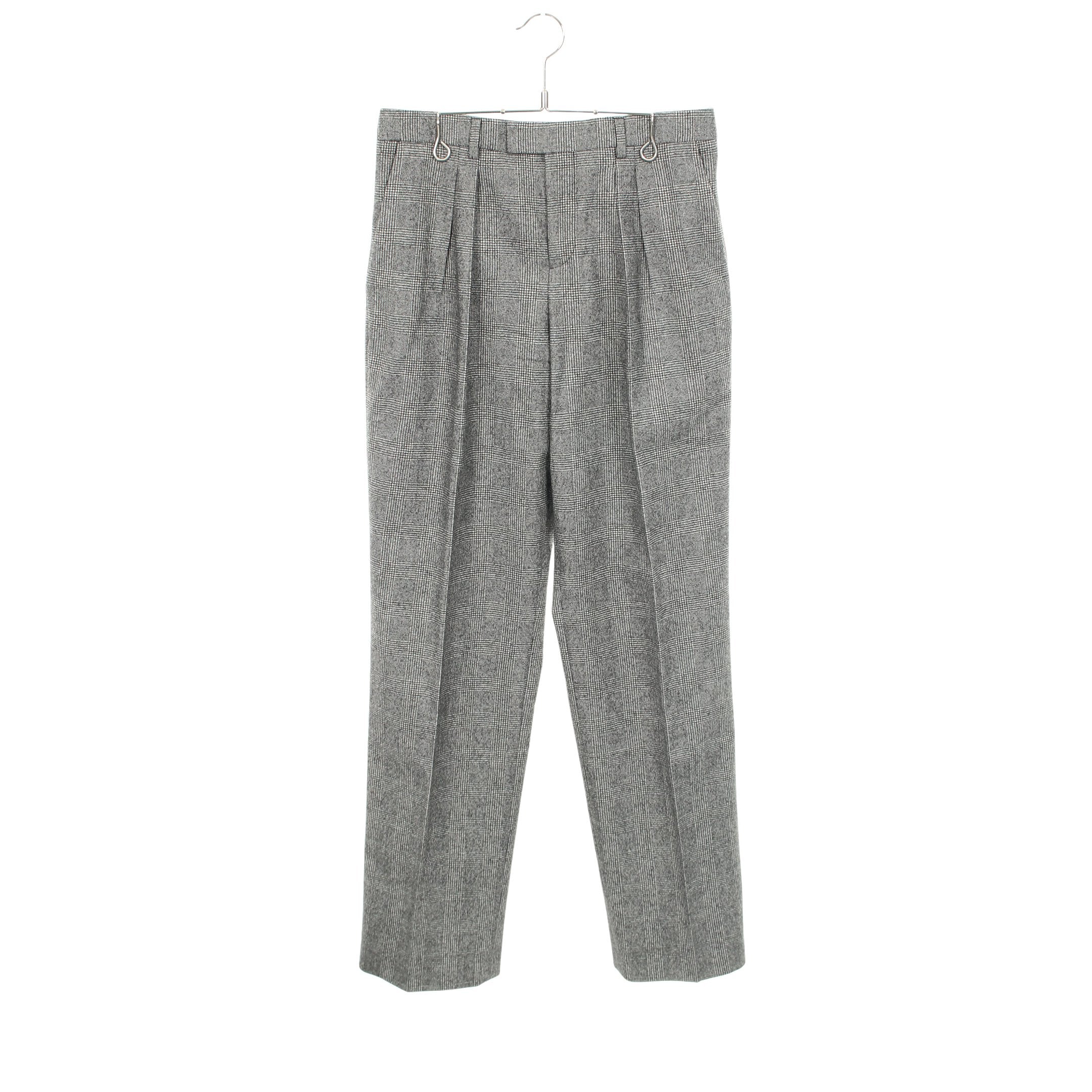未使用　25AW セリーヌ　チェック　ウールパンツ　パジャマパンツ グレンチェック スラックス トラウザーズ ウール グレー セリーヌ – RECLO