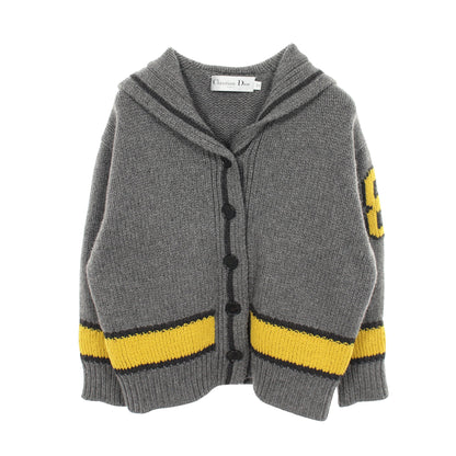 22AW セーラーカラー スター ロゴ カーディガン ウール グレー イエロー クリスチャンディオール トップス Christian Dior
