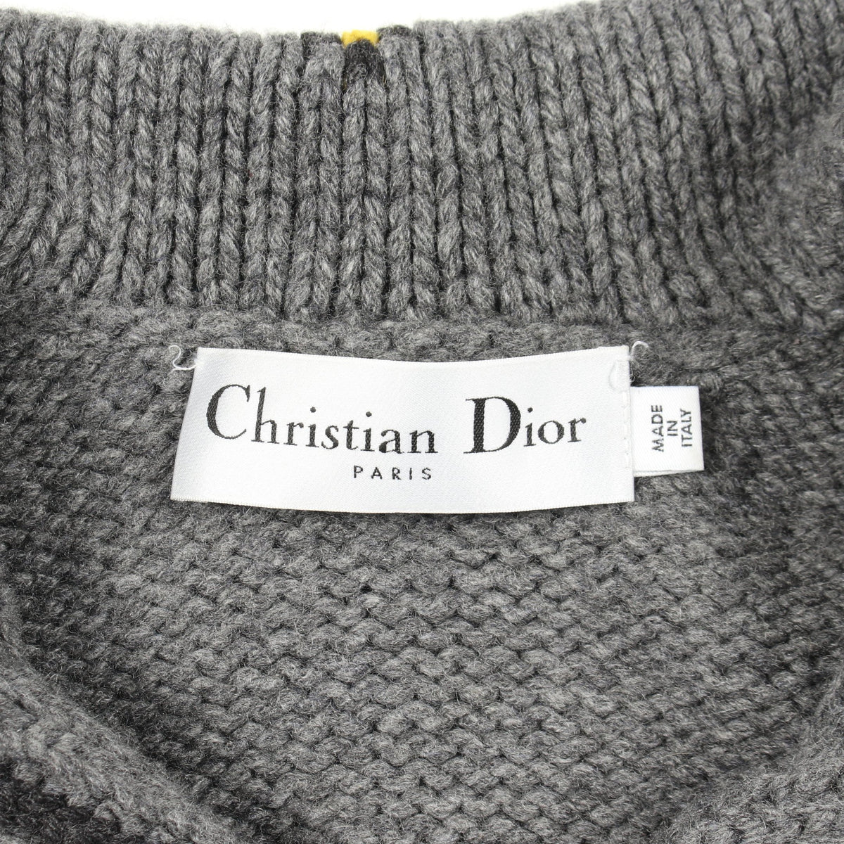 22AW セーラーカラー スター ロゴ カーディガン ウール グレー イエロー クリスチャンディオール トップス Christian Dior