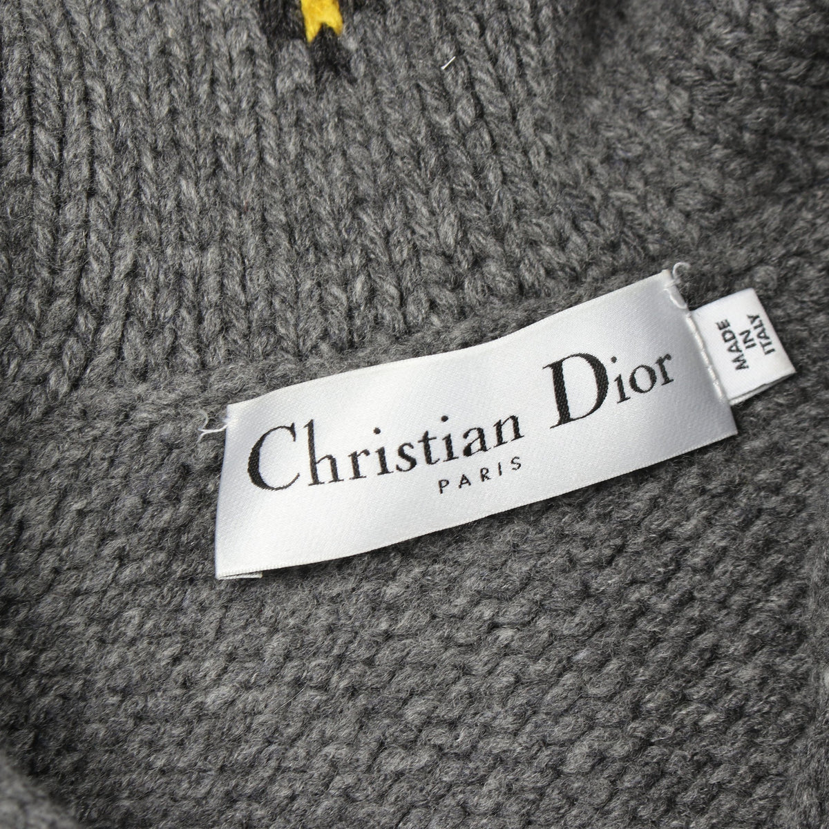 22AW セーラーカラー スター ロゴ カーディガン ウール グレー イエロー クリスチャンディオール トップス Christian Dior
