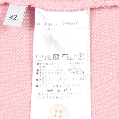 4BAR クラシックピケ ポロシャツ コットン ピンク トムブラウン トップス THOM BROWNE