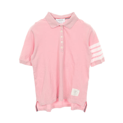 4BAR クラシックピケ ポロシャツ コットン ピンク トムブラウン トップス THOM BROWNE
