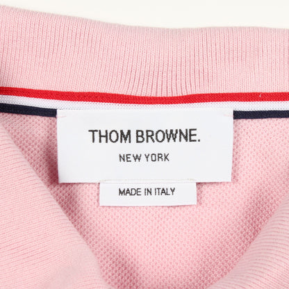 4BAR クラシックピケ ポロシャツ コットン ピンク トムブラウン トップス THOM BROWNE
