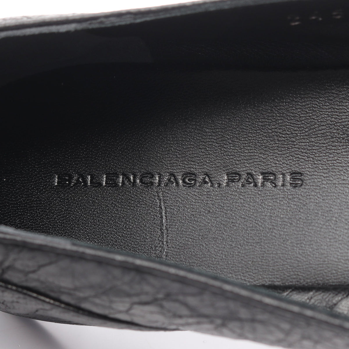 フラットシューズ バレエシューズ レザー ブラック バレンシアガ シューズ BALENCIAGA