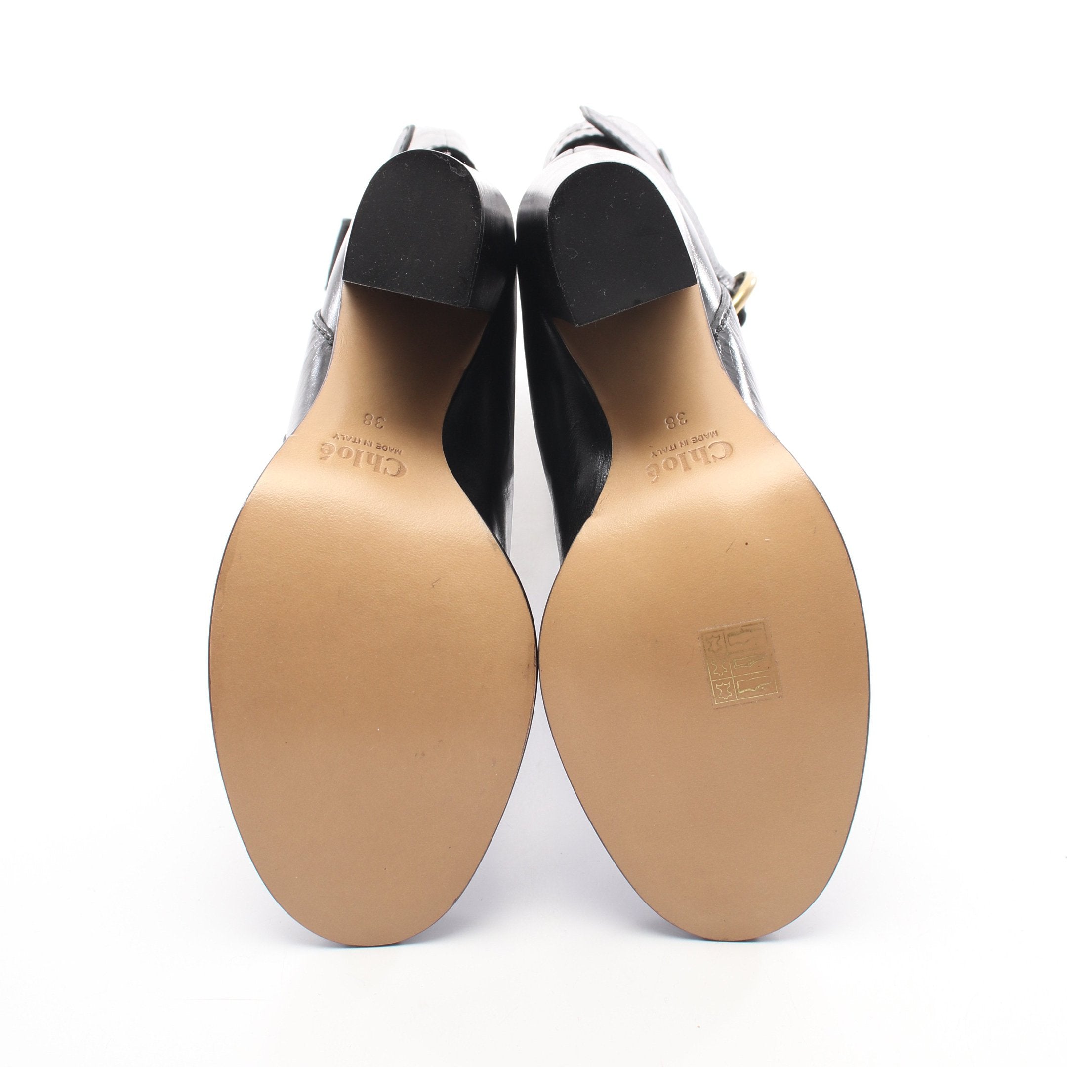 Chloe レースブーツ ロングブーツ レザー ベルト ベルト ロング ブーツ レザー ブラック クロエ – RECLO