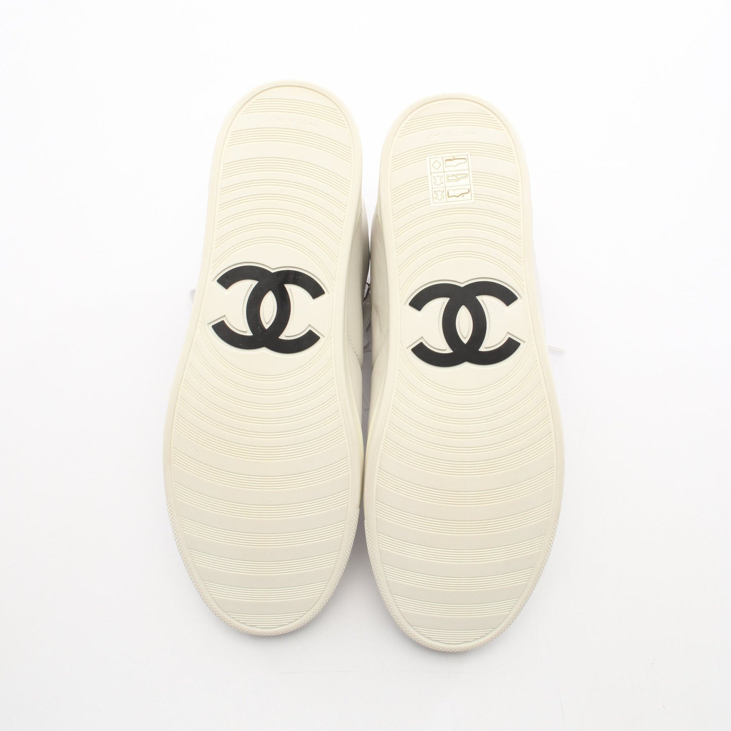 ココマーク サイドジップ ハイカットスニーカー レザー ホワイト シャネル シューズ CHANEL