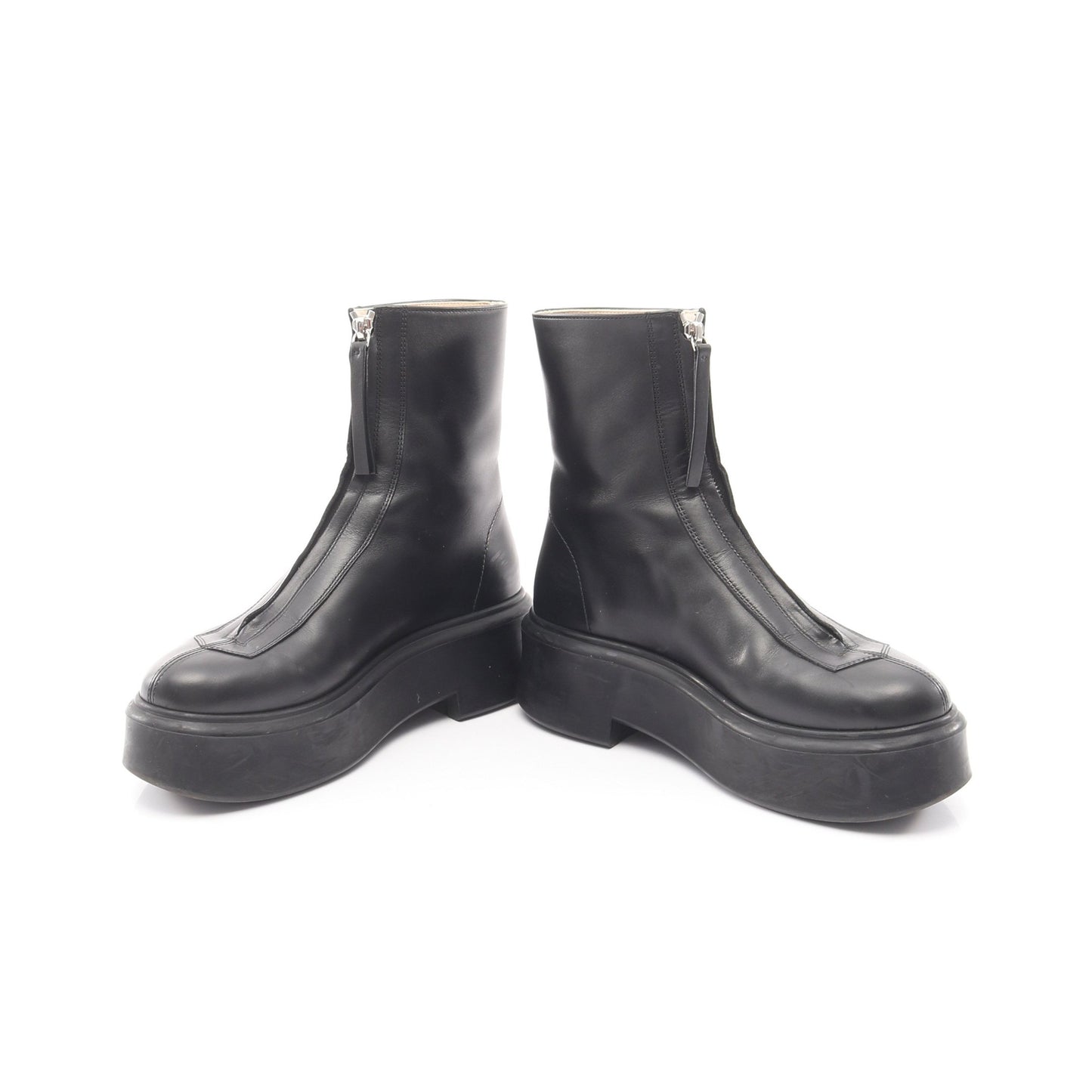 Zipped Boot ブーツ レザー ブラック ザロウ シューズ THE ROW