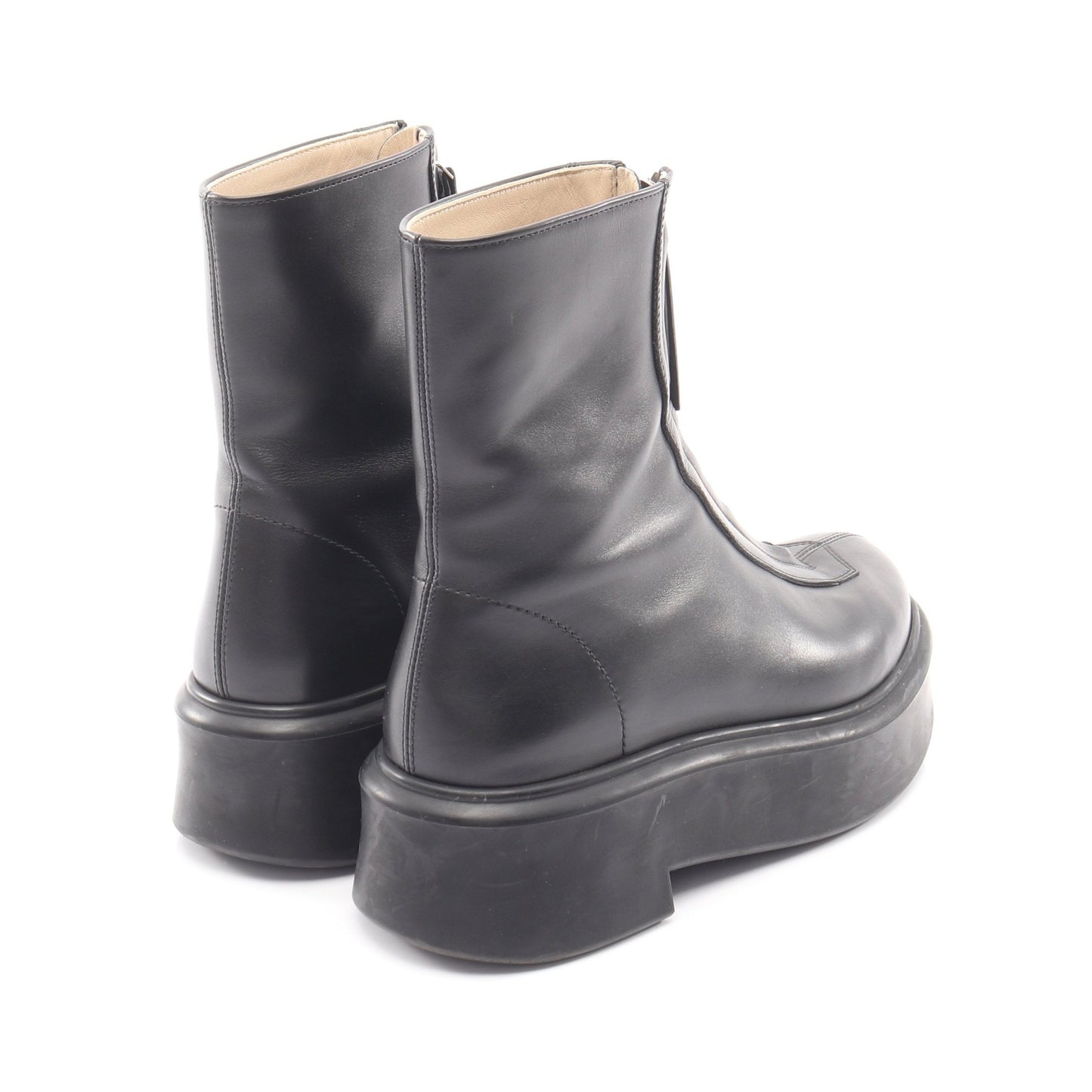 Zipped Boot ブーツ レザー ブラック ザロウ シューズ THE ROW