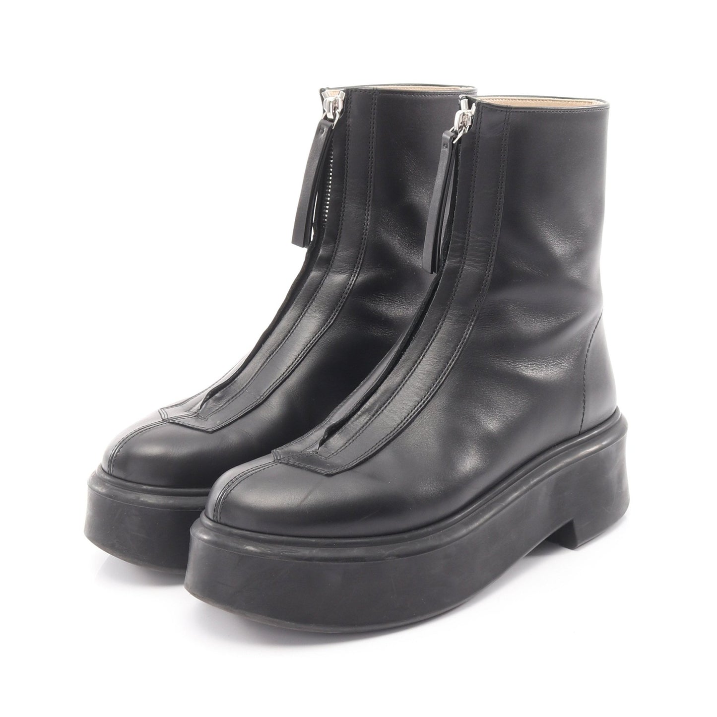 Zipped Boot ブーツ レザー ブラック ザロウ シューズ THE ROW
