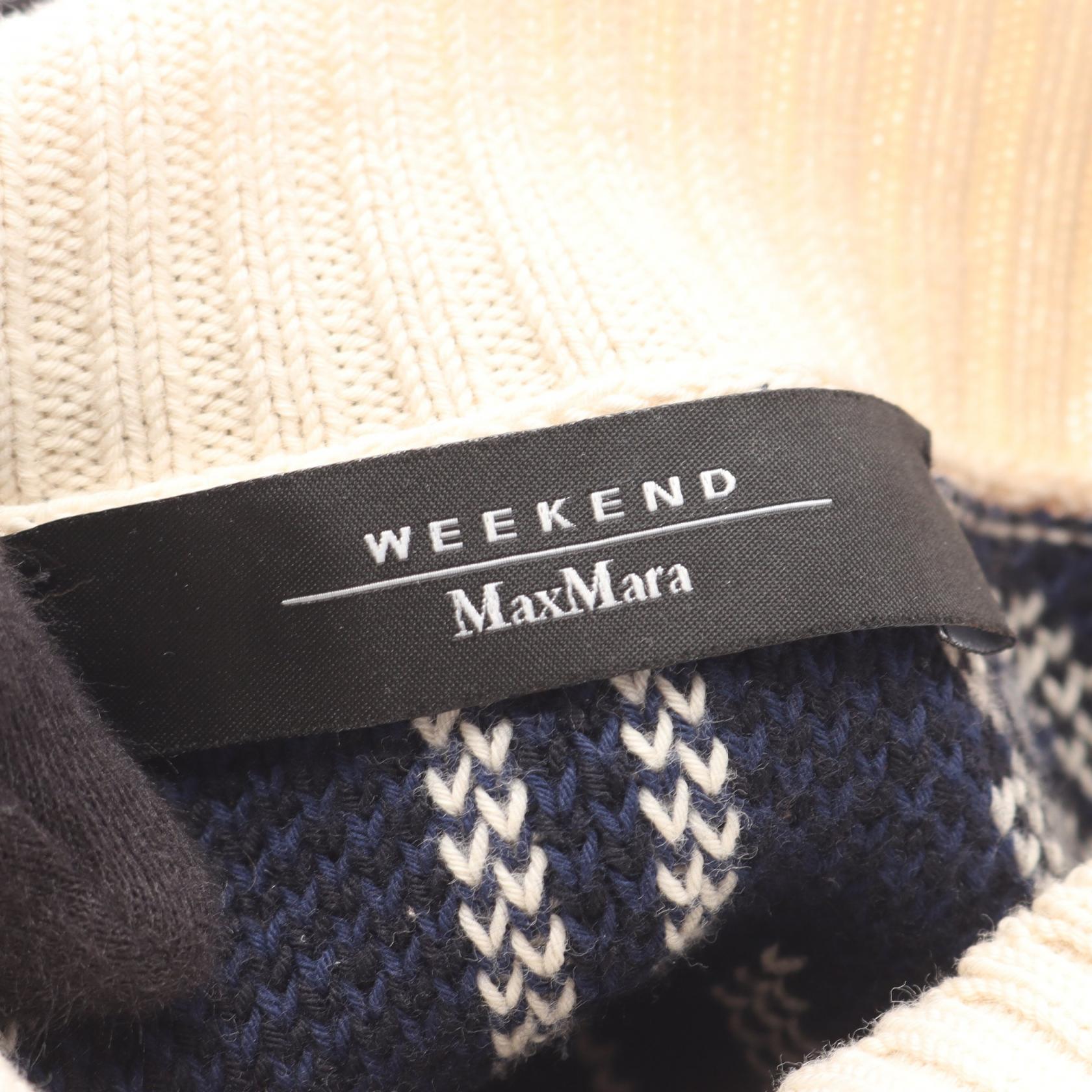 ODEON コットンジャカード ニット コットン アイボリー ネイビー マックスマーラウィークエンド トップス Max Mara Weekend