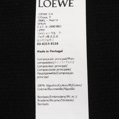 レギュラーフィットトレーナー ロゴ刺繍 クルーネック スウェットシャツ コットン ブラック ロエベ トップス LOEWE