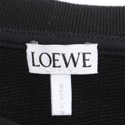 レギュラーフィットトレーナー ロゴ刺繍 クルーネック スウェットシャツ コットン ブラック ロエベ トップス LOEWE