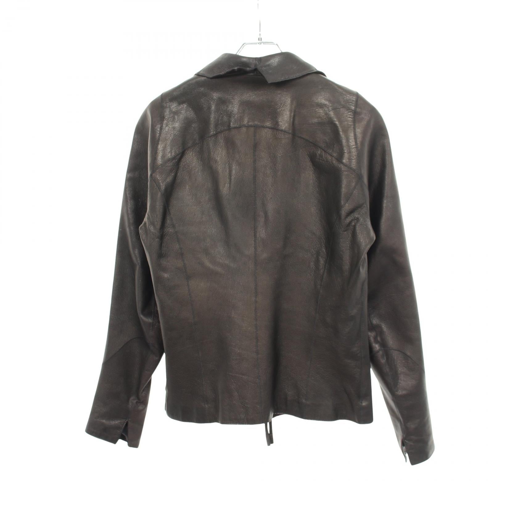 レザージャケット レザー ダークブラウン ブラック エンポリオアルマーニ アウター EMPORIO ARMANI