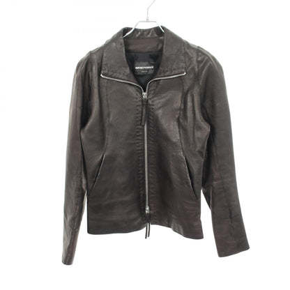 レザージャケット レザー ダークブラウン ブラック エンポリオアルマーニ アウター EMPORIO ARMANI