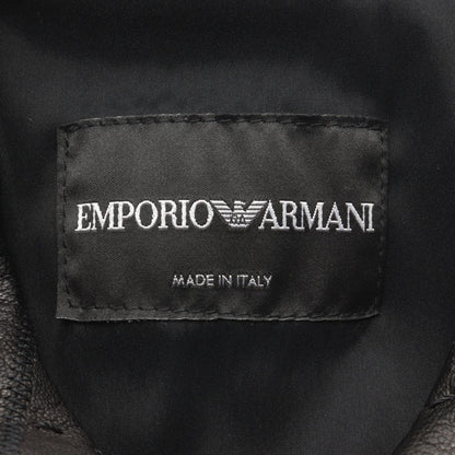 レザージャケット レザー ダークブラウン ブラック エンポリオアルマーニ アウター EMPORIO ARMANI