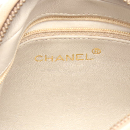 チェーンショルダーバッグ ラムスキン ベージュ ゴールド金具 シャネル バッグ CHANEL