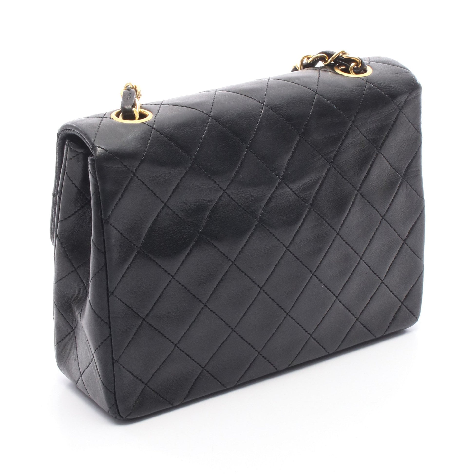 ミニマトラッセ20 チェーンショルダーバッグ ラムスキン ブラック ゴールド金具 シャネル バッグ CHANEL