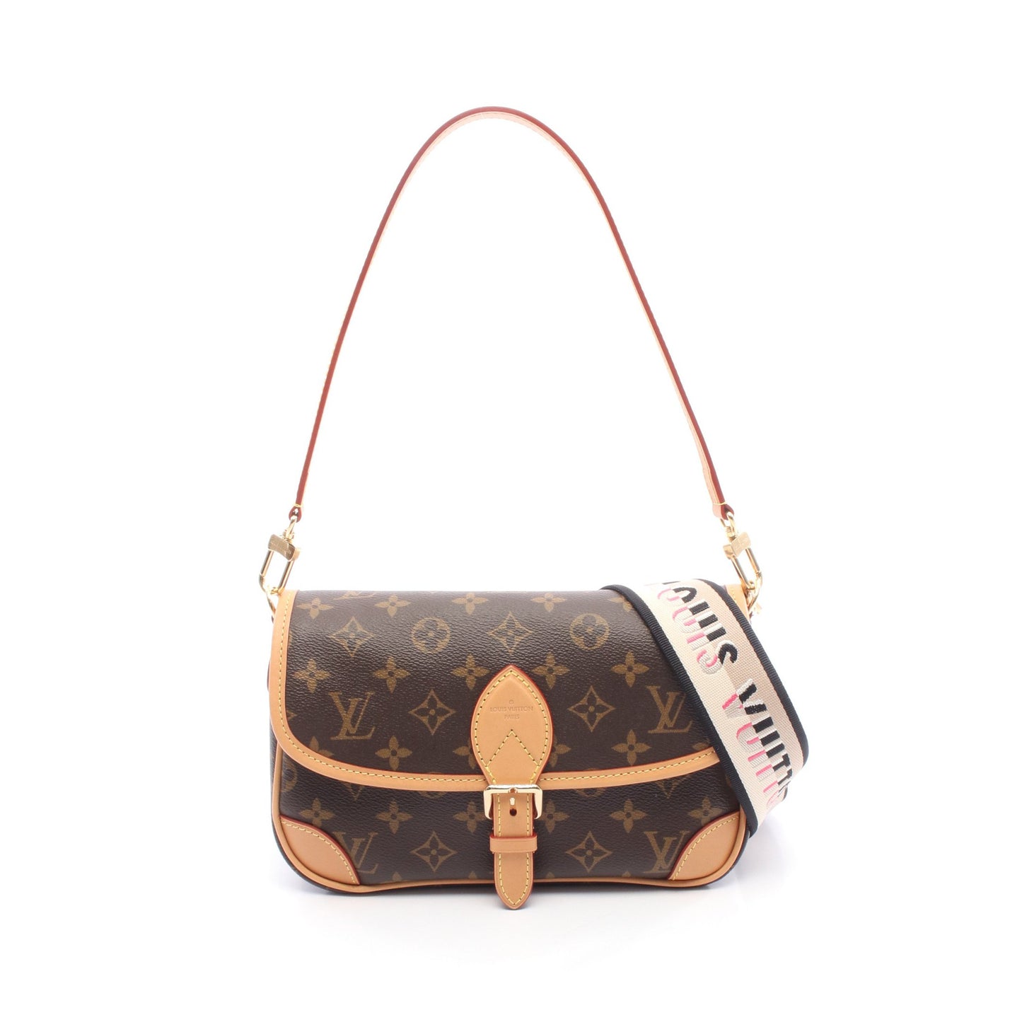 ディアヌ NM PM モノグラム フューシャ ワンショルダーバッグ PVC レザー ブラウン 2WAY ルイヴィトン バッグ LOUIS VUITTON
