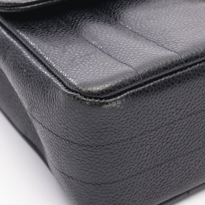 マドモアゼル チェーンショルダーバッグ キャビアスキン ブラック ゴールド金具 シャネル バッグ CHANEL