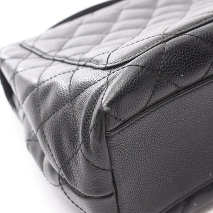 マトラッセ ハンドバッグ キャビアスキン ブラック ゴールド金具 シャネル バッグ CHANEL