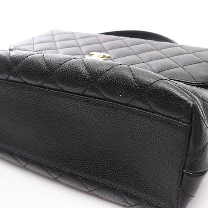 マトラッセ ハンドバッグ キャビアスキン ブラック ゴールド金具 シャネル バッグ CHANEL