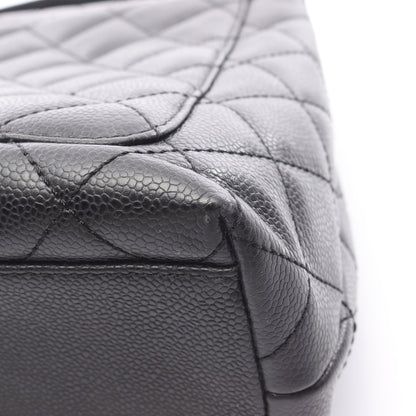 マトラッセ ハンドバッグ キャビアスキン ブラック ゴールド金具 シャネル バッグ CHANEL