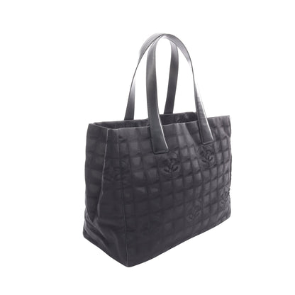 ニュートラベルラインMM ハンドバッグ トートバッグ ナイロンキャンバス レザー ブラック ゴールド金具 シャネル バッグ CHANEL