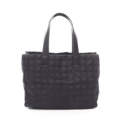 ニュートラベルラインMM ハンドバッグ トートバッグ ナイロンキャンバス レザー ブラック ゴールド金具 シャネル バッグ CHANEL