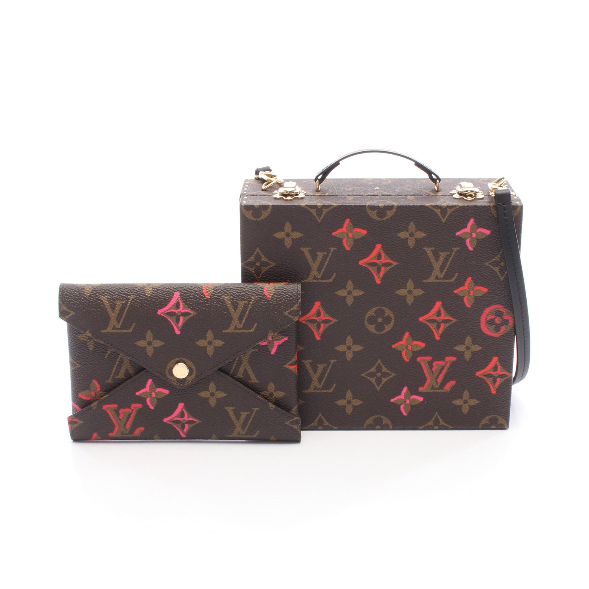 モバイルボックス モノグラムフォーリンラブ ハンドバッグ PVC レザー ブラウン マルチカラー 2WAY ルイヴィトン バッグ LOUIS VUITTON