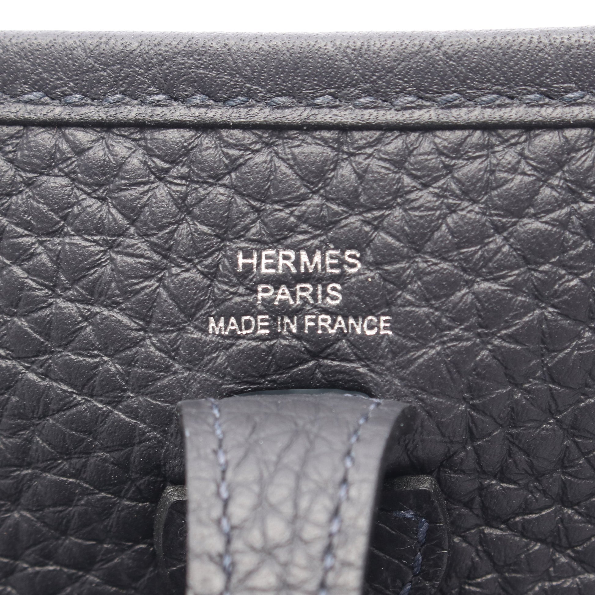 エヴリンTPM キャバン ショルダーバッグ トリヨンクレマンス ネイビー シルバー金具 K刻印 エルメス バッグ HERMES