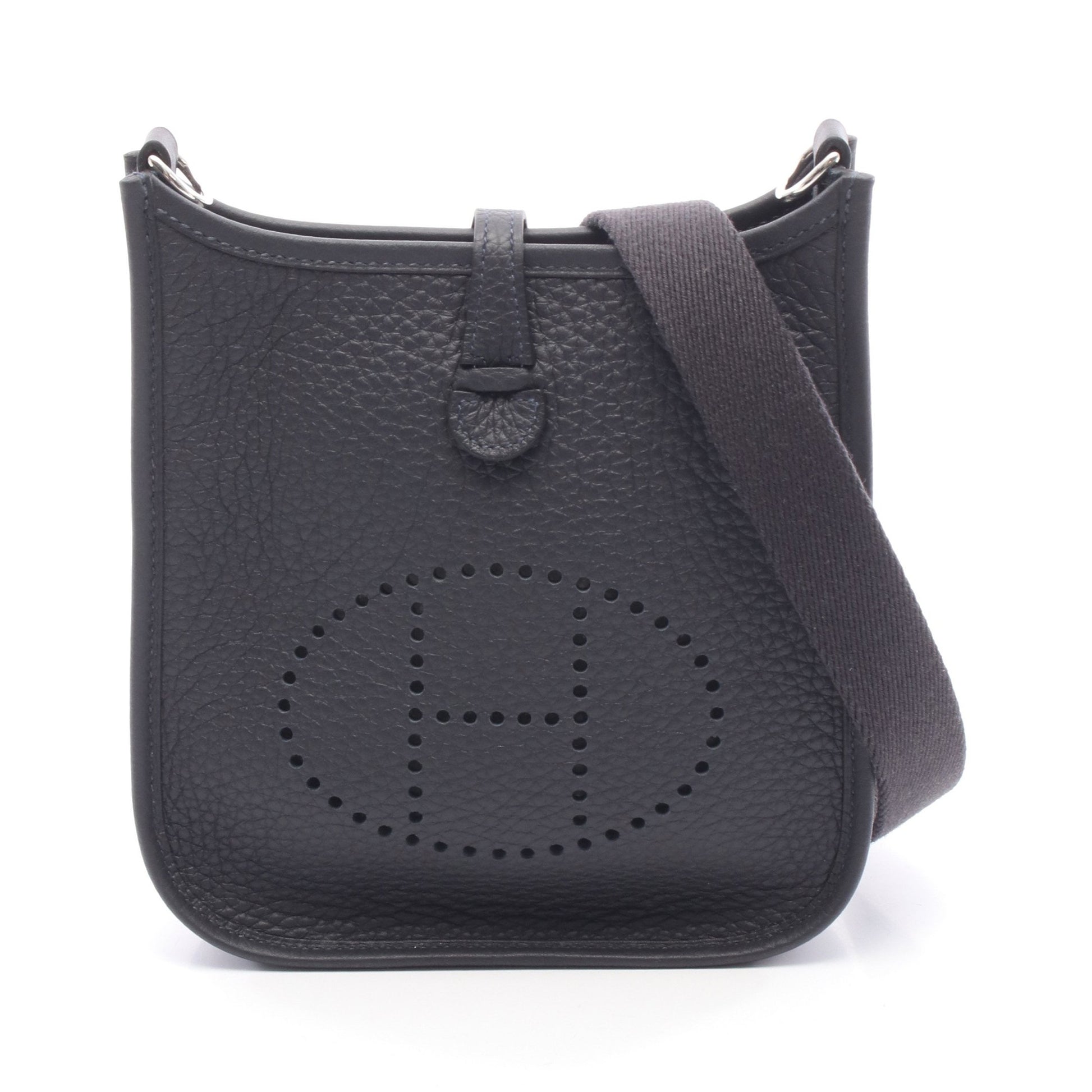 エヴリンTPM キャバン ショルダーバッグ トリヨンクレマンス ネイビー シルバー金具 K刻印 エルメス バッグ HERMES