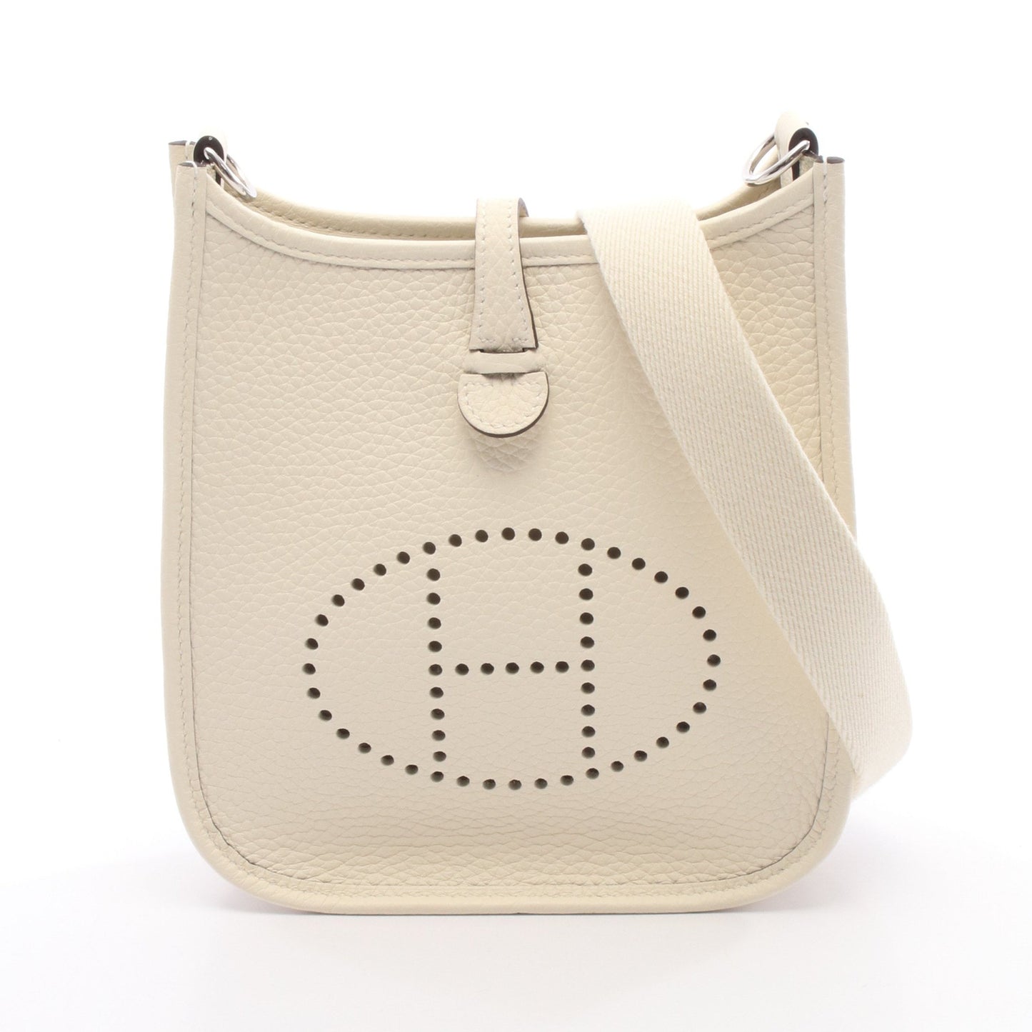 エヴリンTPM クレーム ショルダーバッグ トリヨンクレマンス アイボリー シルバー金具 K刻印 エルメス バッグ HERMES