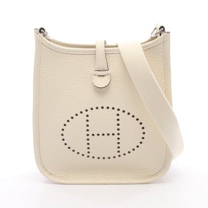 エヴリンTPM クレーム ショルダーバッグ トリヨンクレマンス アイボリー シルバー金具 K刻印 エルメス バッグ HERMES