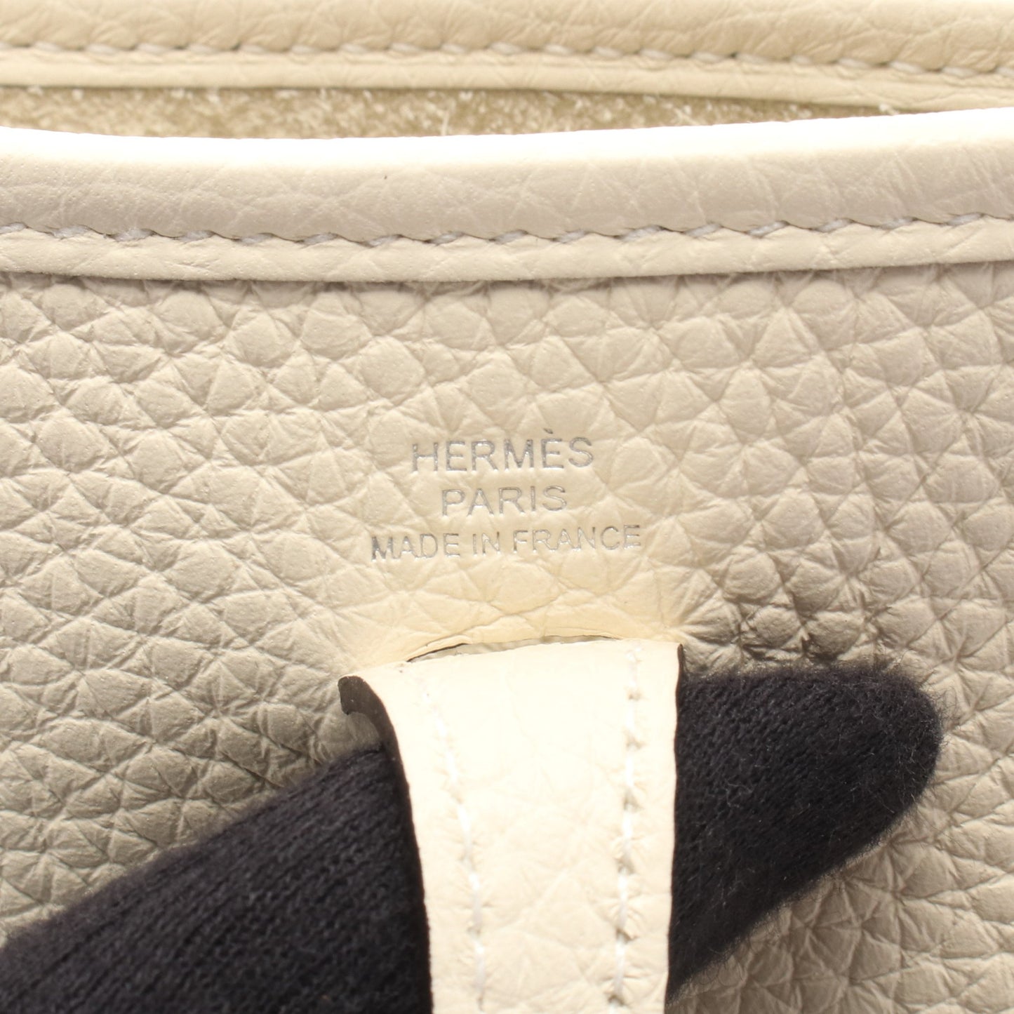 エヴリンTPM クレーム ショルダーバッグ トリヨンクレマンス アイボリー シルバー金具 K刻印 エルメス バッグ HERMES