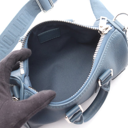 キーポルXS LVアエログラム ハンドバッグ レザー ブルー 2WAY ルイヴィトン バッグ LOUIS VUITTON