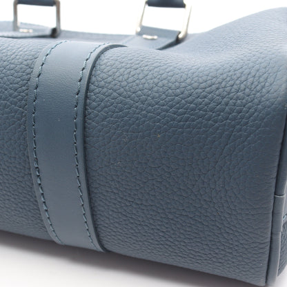 キーポルXS LVアエログラム ハンドバッグ レザー ブルー 2WAY ルイヴィトン バッグ LOUIS VUITTON