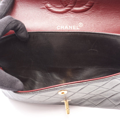 マトラッセ Wフラップ Wチェーンショルダーバッグ ラムスキン ブラック ゴールド金具 シャネル バッグ CHANEL