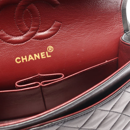 マトラッセ Wフラップ Wチェーンショルダーバッグ ラムスキン ブラック ゴールド金具 シャネル バッグ CHANEL