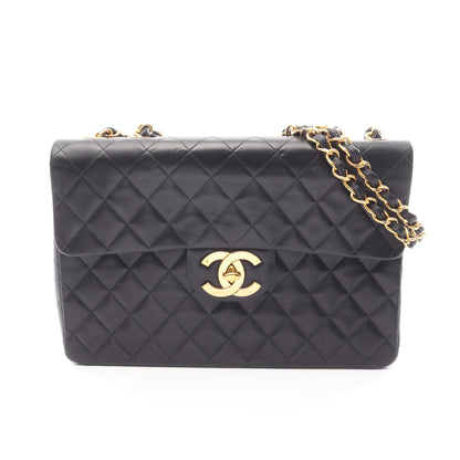 デカマトラッセ34 Wチェーンショルダーバッグ ラムスキン ブラック ゴールド金具 シャネル バッグ CHANEL